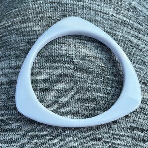 Triangular White Bangle Bracelet